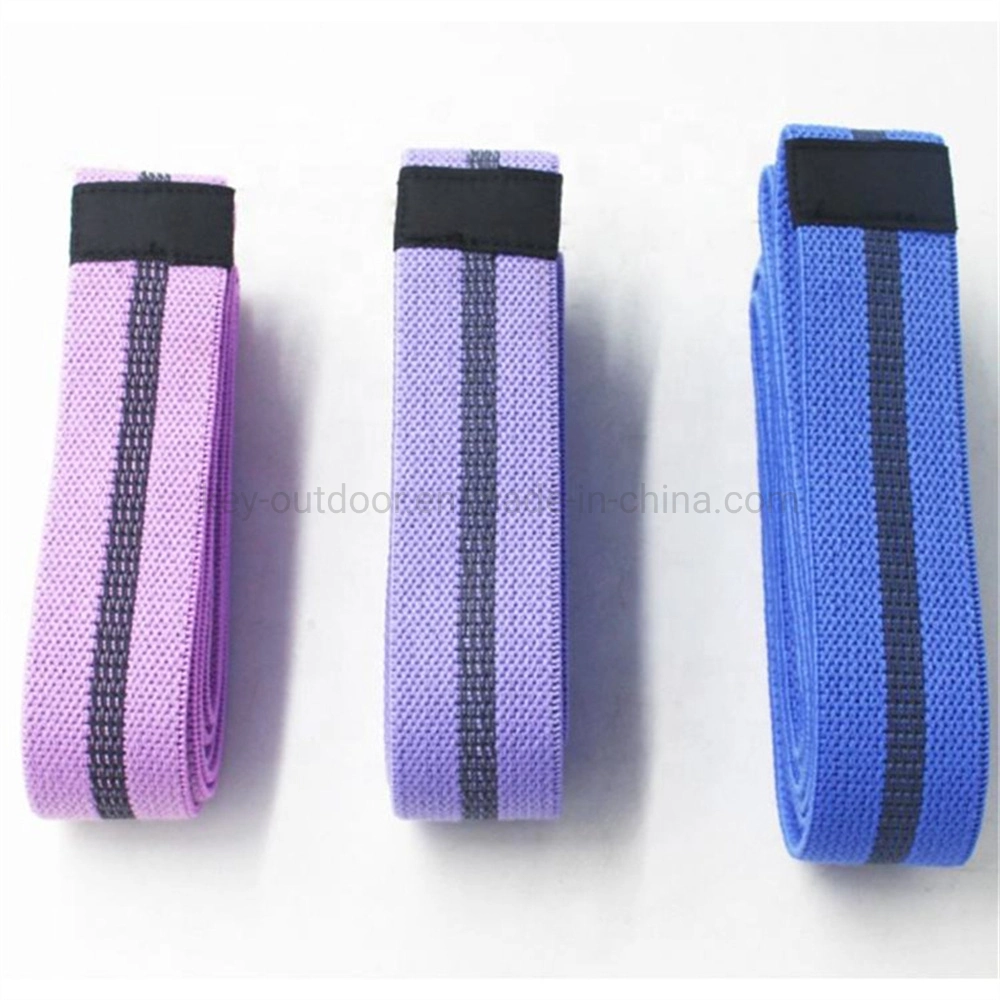 Popular Gym Exercise Loop Cotton Fabric Pull up Assist Long Resistance Strap Stretch Bands with Custom Logo